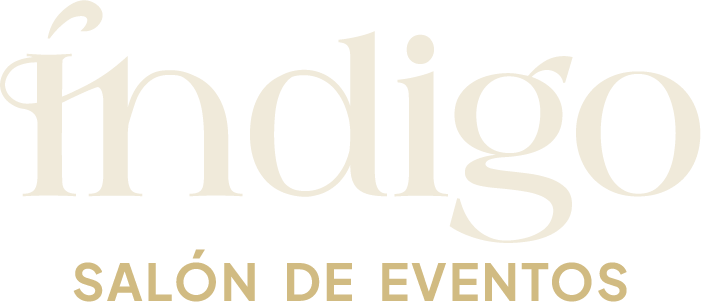 Logotipo Beige y dorado - Índigo Salón de Eventos en Cumbres Elite, Monterrey@2x