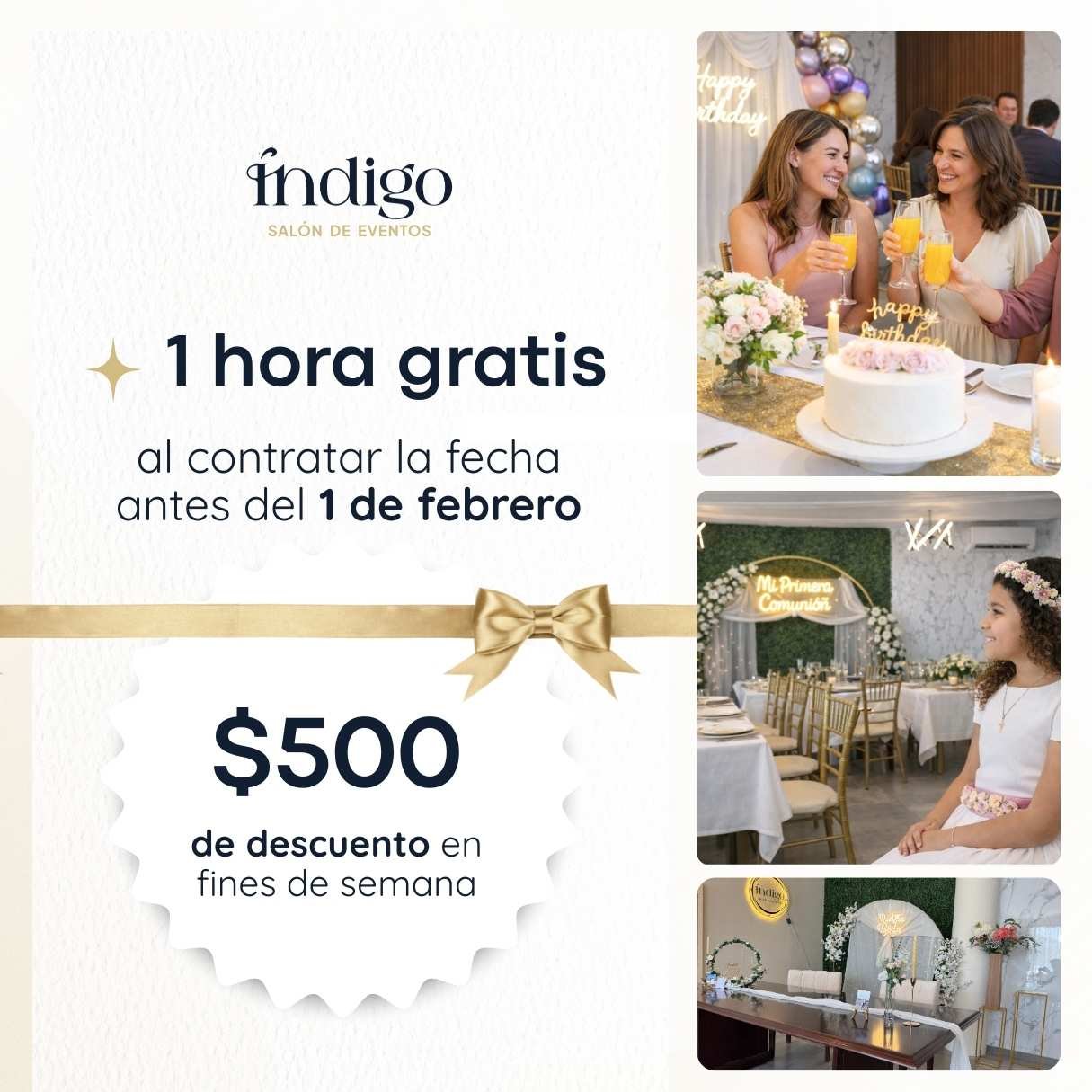 Oferta de 1 hora gratis enero