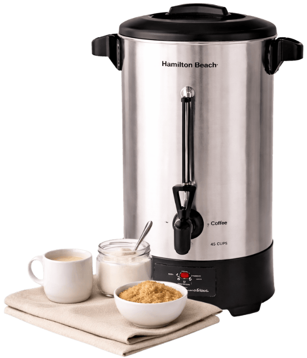 Cafetera con azucar y crema