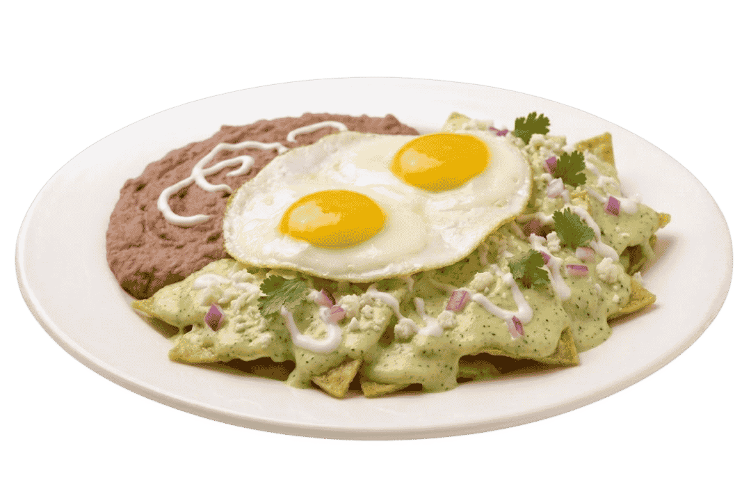 Chilaquiles en salsa poblana + huevo estrellado
